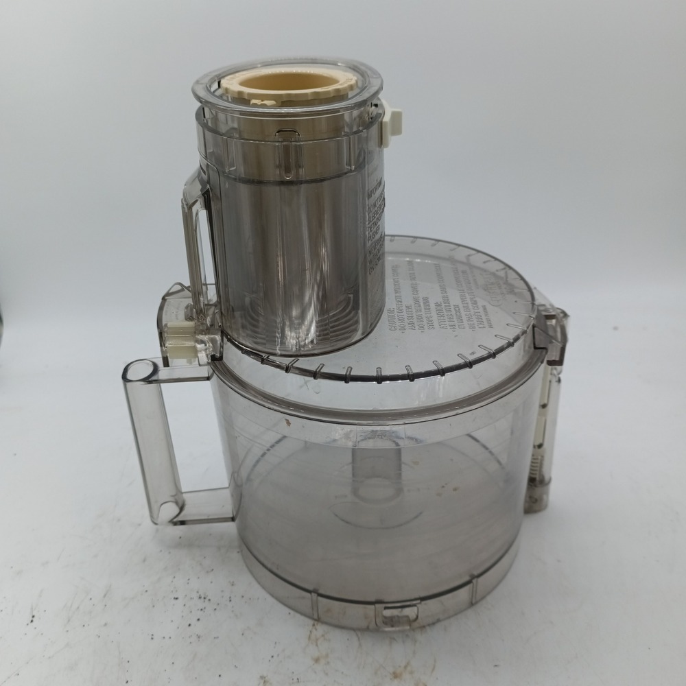 Cuisinart DLC-8 Food Processor Work Bowl Lid Chute Pusher OEM DLC-877B Clear